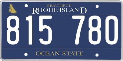 RI license plate 815780