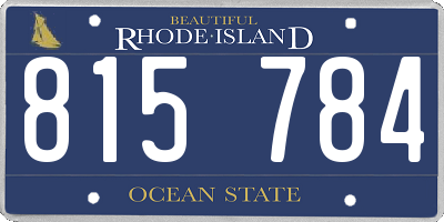 RI license plate 815784