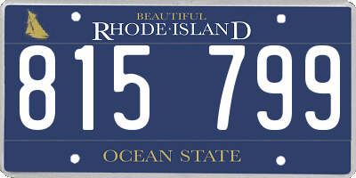 RI license plate 815799