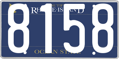 RI license plate 8158