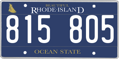 RI license plate 815805