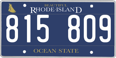 RI license plate 815809