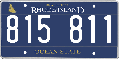 RI license plate 815811