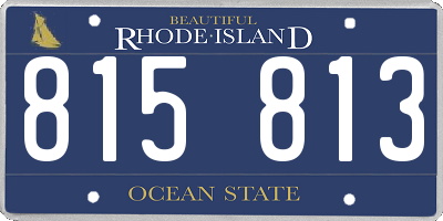 RI license plate 815813