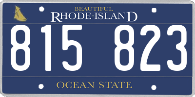 RI license plate 815823