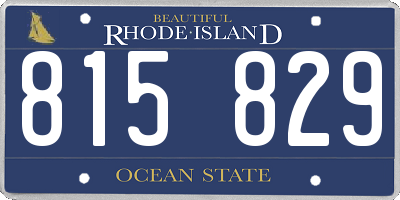 RI license plate 815829