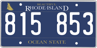 RI license plate 815853
