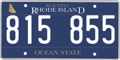 RI license plate 815855