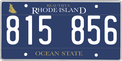 RI license plate 815856