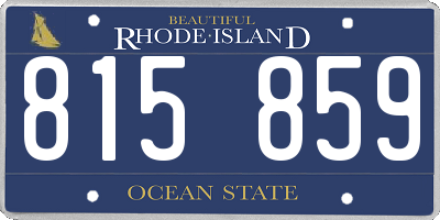RI license plate 815859