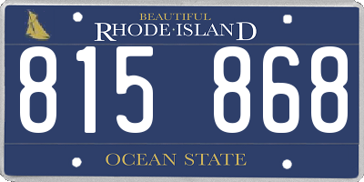 RI license plate 815868