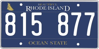 RI license plate 815877