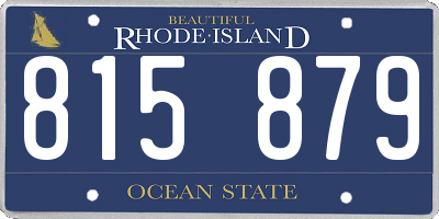 RI license plate 815879