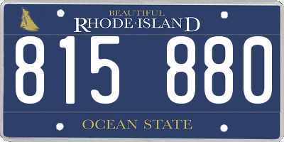 RI license plate 815880