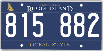 RI license plate 815882