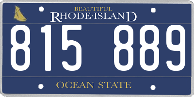 RI license plate 815889