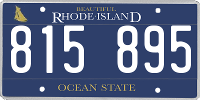 RI license plate 815895