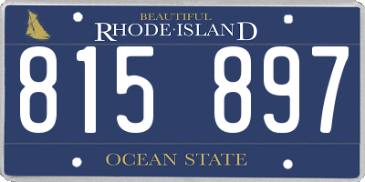 RI license plate 815897