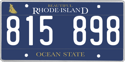 RI license plate 815898