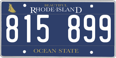 RI license plate 815899
