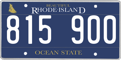 RI license plate 815900