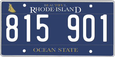 RI license plate 815901
