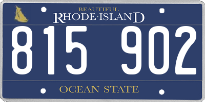 RI license plate 815902