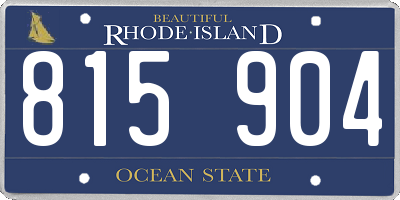 RI license plate 815904