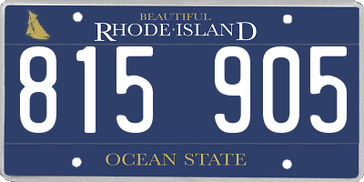 RI license plate 815905