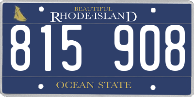 RI license plate 815908