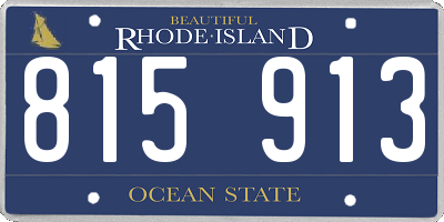 RI license plate 815913