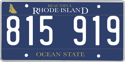 RI license plate 815919