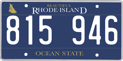 RI license plate 815946