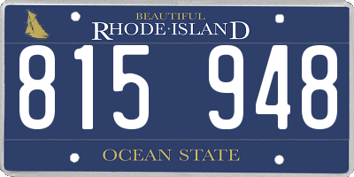 RI license plate 815948