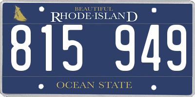 RI license plate 815949