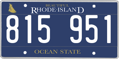 RI license plate 815951