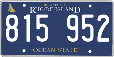 RI license plate 815952