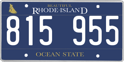RI license plate 815955