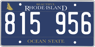RI license plate 815956