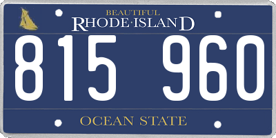 RI license plate 815960