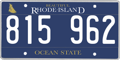 RI license plate 815962