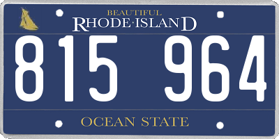RI license plate 815964