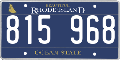 RI license plate 815968