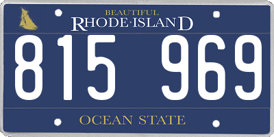 RI license plate 815969