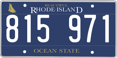 RI license plate 815971