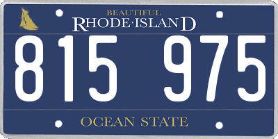 RI license plate 815975