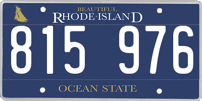 RI license plate 815976