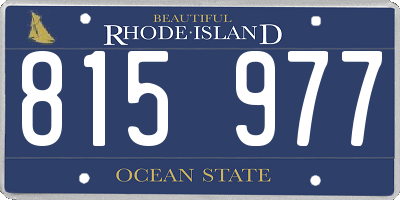RI license plate 815977