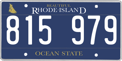 RI license plate 815979