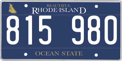 RI license plate 815980